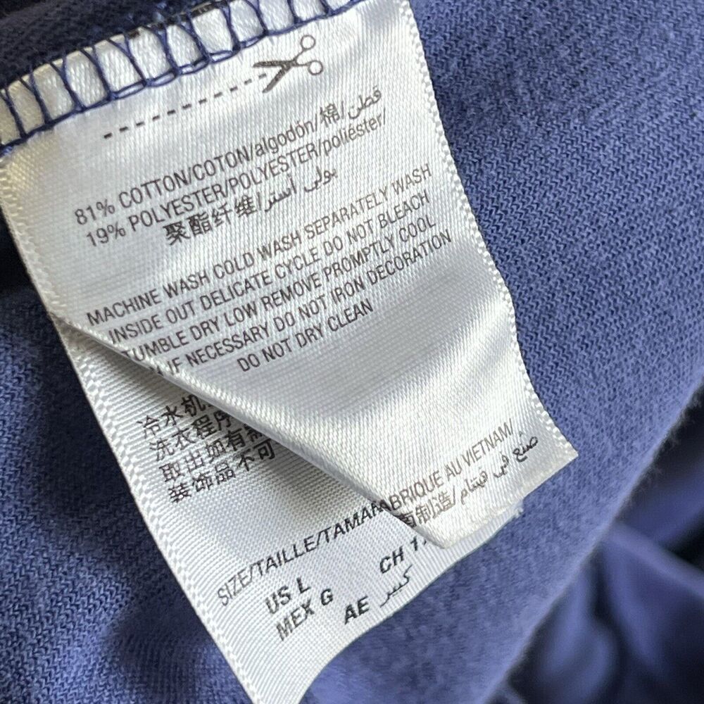 Juicy Couture Velour Sweatshirt Hoodie Blue Y2K Track Jacket Logo Size L - Picture 4 of 5